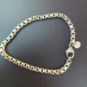 Tiffany & Co. Sterling Silver Box Chain Bracelet